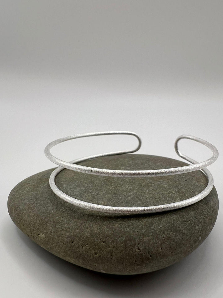 Matte 925 Silver Minimalist Bracelet