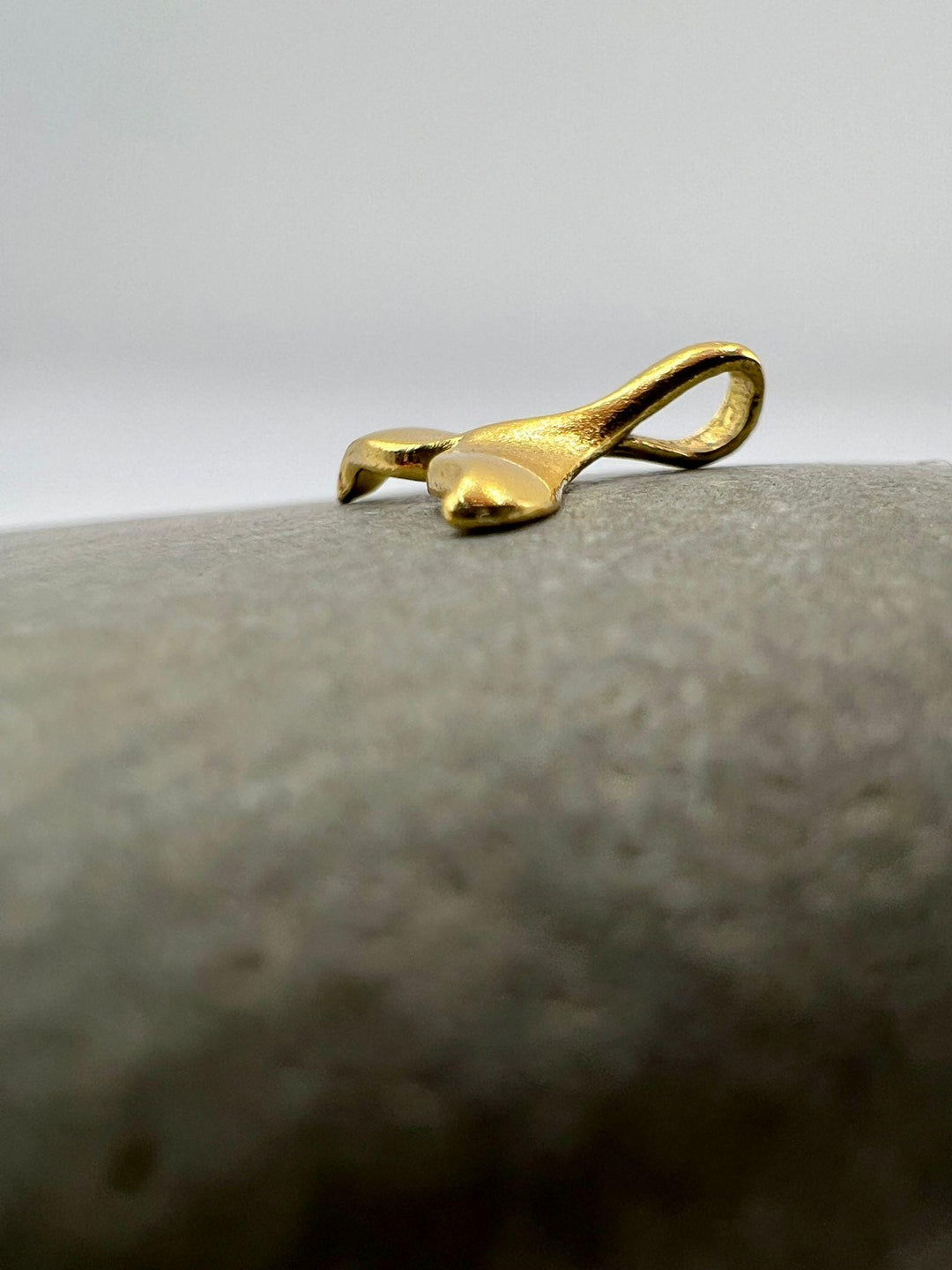 18k Gold Plated Whale Tail Pendant