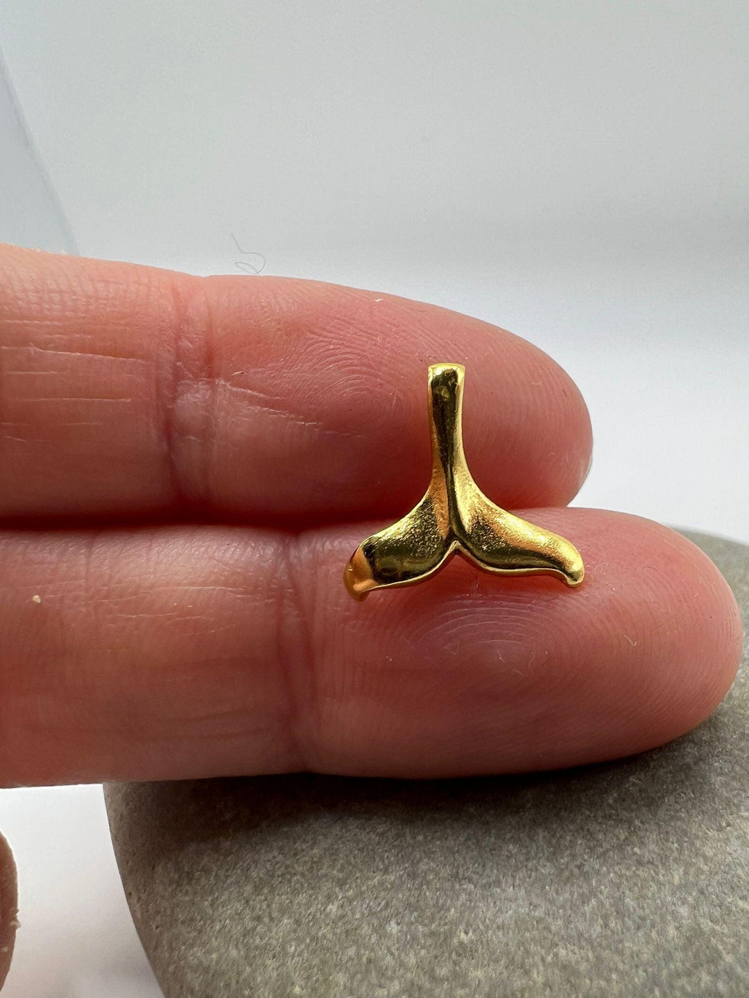 18k Gold Plated Whale Tail Pendant