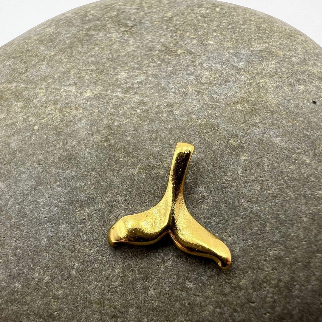 18k Gold Plated Whale Tail Pendant