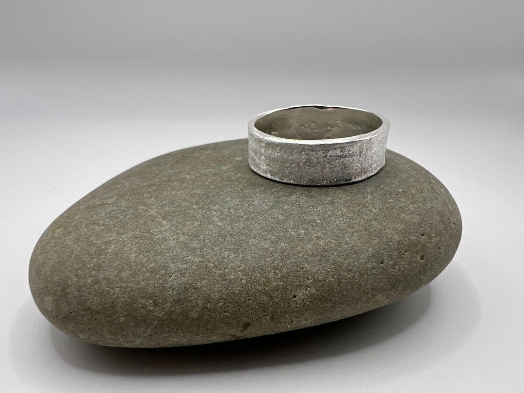 Matte Thick Band Ring - 925 Silver