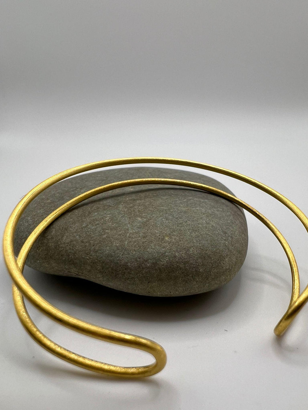 Matte 18k Gold Plated Adjustable Cuff Bracelet