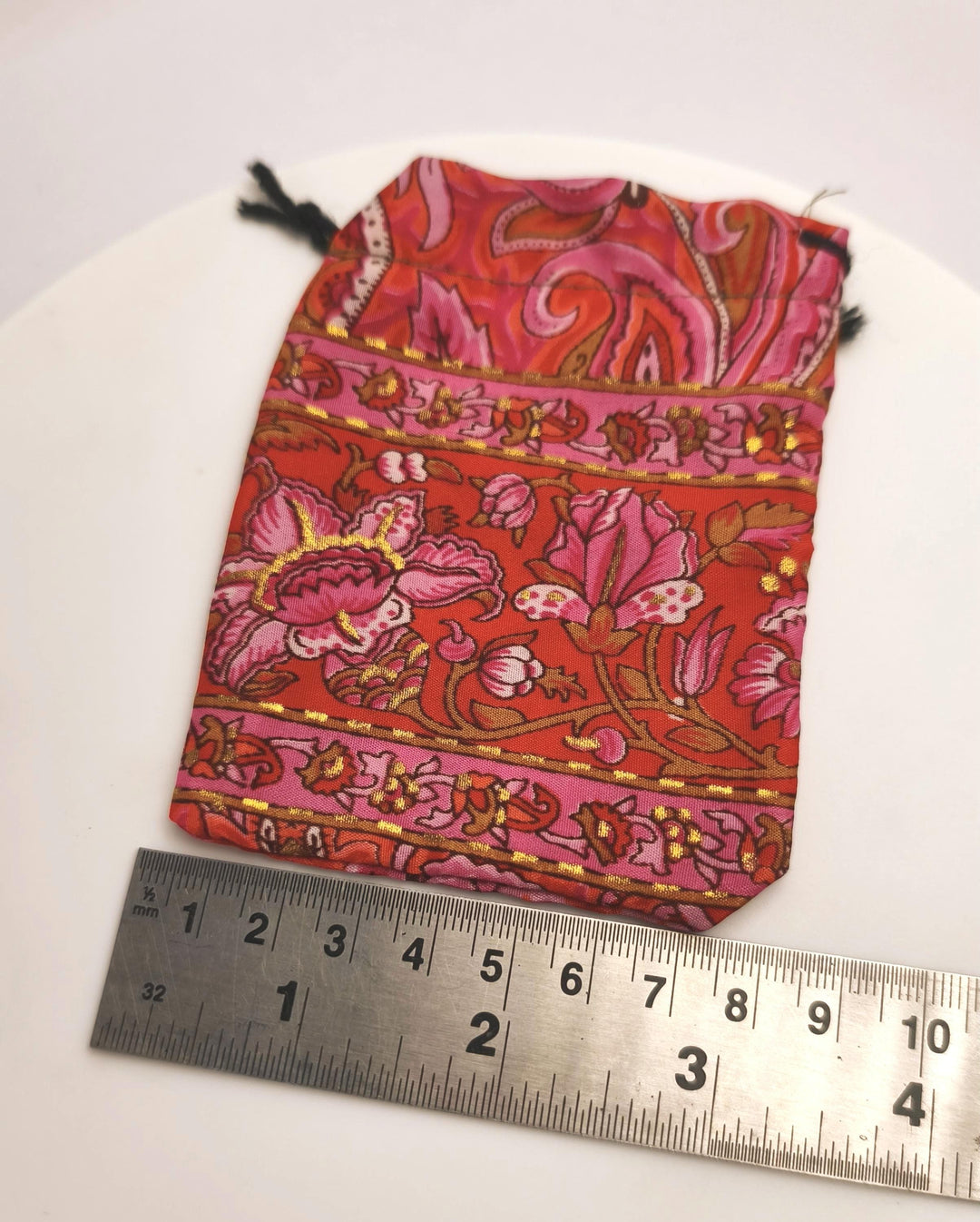 Recycled Sari Fabric Pouches, Handmade Jewelry Packaging, Small Eco Gift Bags