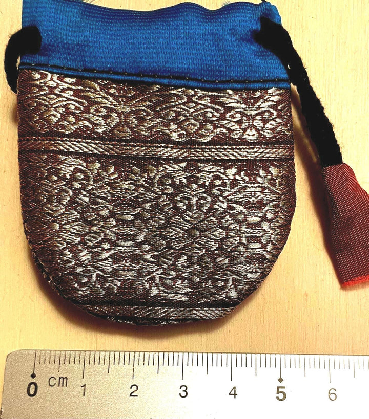 Recycled Sari Jewelry Pouch | Small Boho Indian Silk Gift Bag