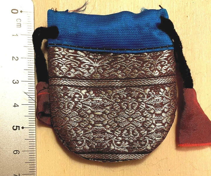 Recycled Sari Jewelry Pouch | Small Boho Indian Silk Gift Bag