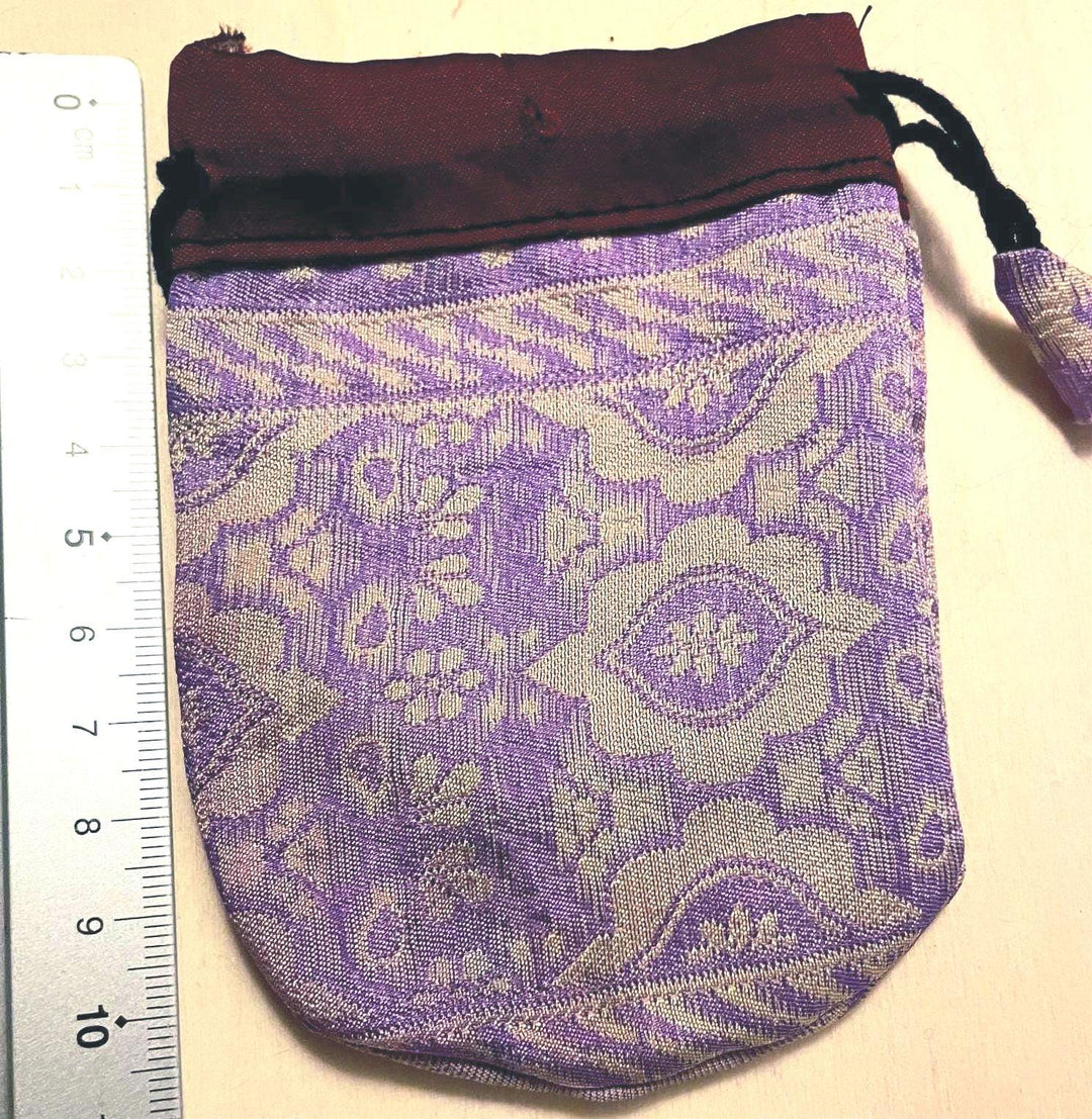 Recycled Sari Pouch 7.5x12cm | Indian Silk Boho Jewelry Bag (Assorted Colors)