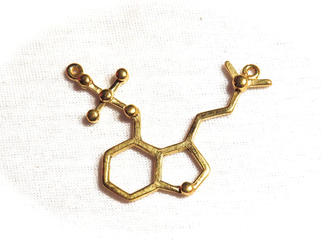 Psilocybin Molecule Necklace — 925 Silver or Brass