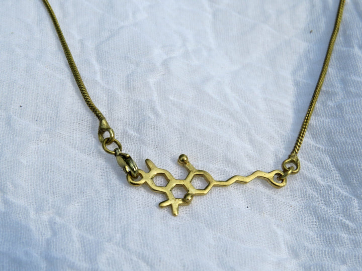 THC Molecule Necklace — 925 Silver or Brass