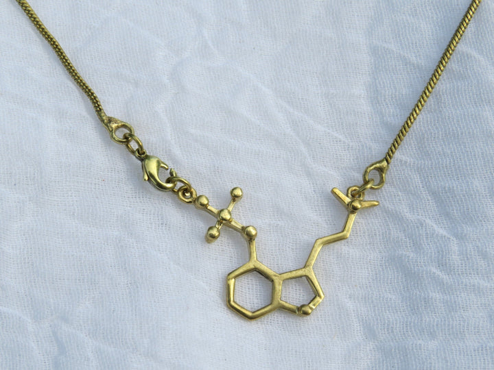 Psilocybin Molecule Necklace — 925 Silver