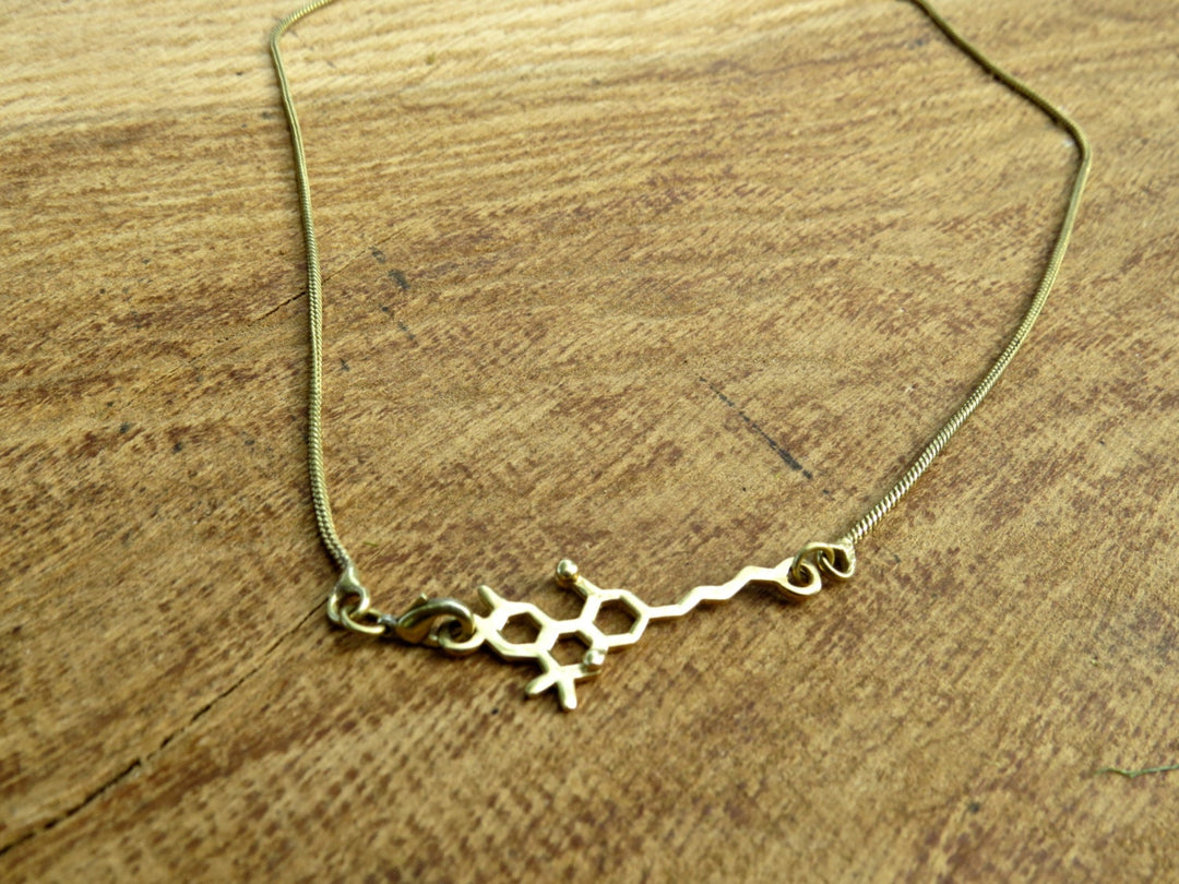 THC Molecule Necklace — 925 Silver or Brass