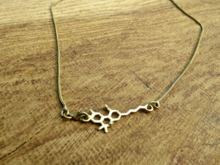 THC Molecule Necklace — 925 Silver or Brass