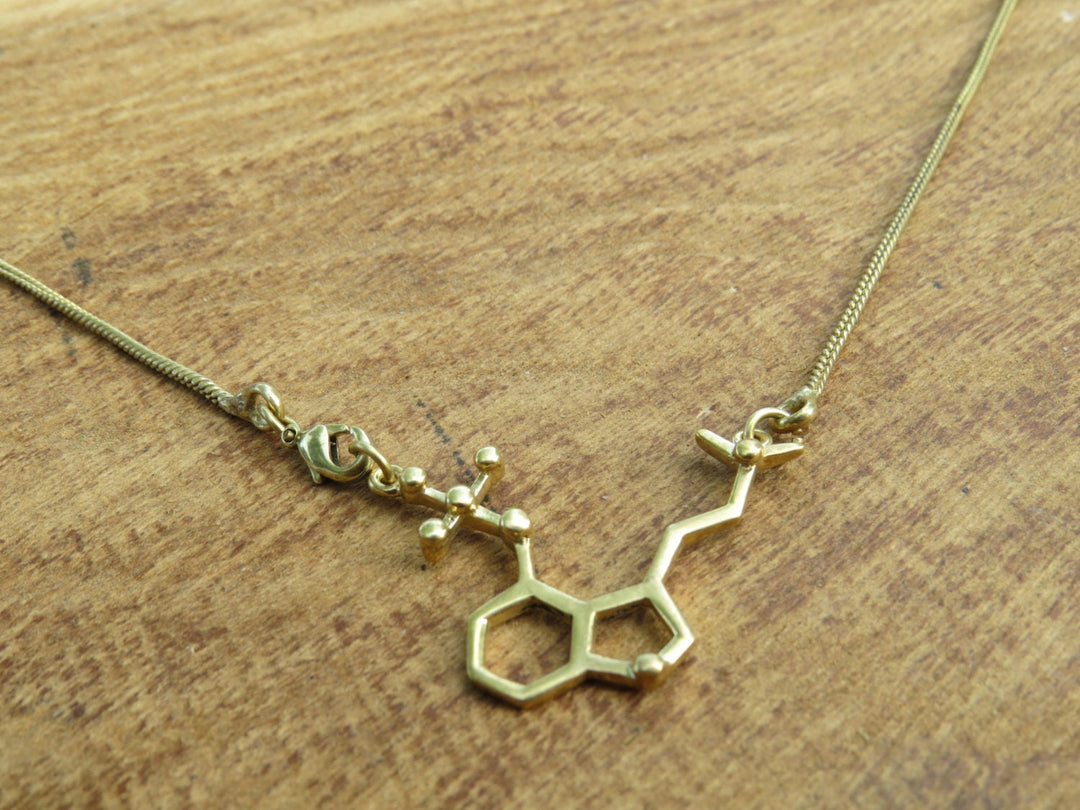Psilocybin Molecule Necklace — 925 Silver