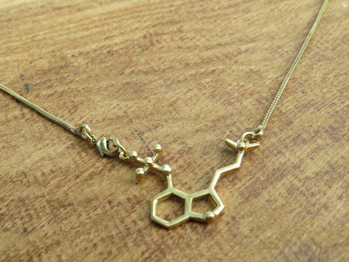 Psilocybin Molecule Necklace — 925 Silver