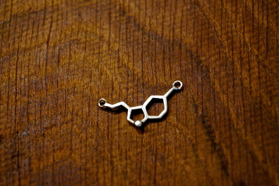 Serotonin Molecule Necklace — 18k Gold Plated