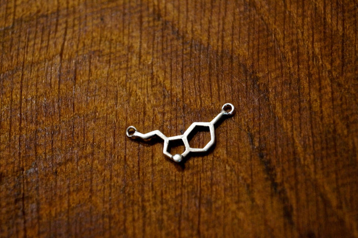 Serotonin Molecule Necklace — 18k Gold Plated