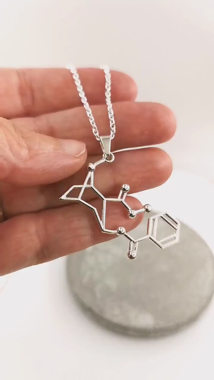 Cocaine Molecule Necklace — 925 Silver