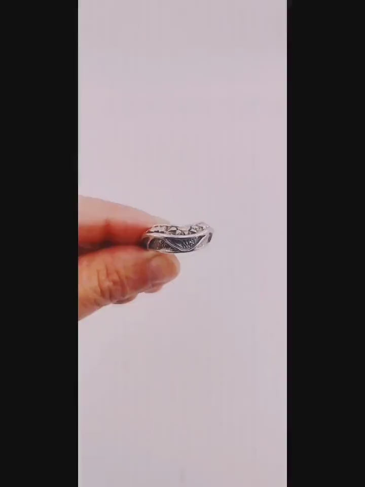 Thick Tribal Unisex Ring 925 Silver, First Nations Ring
