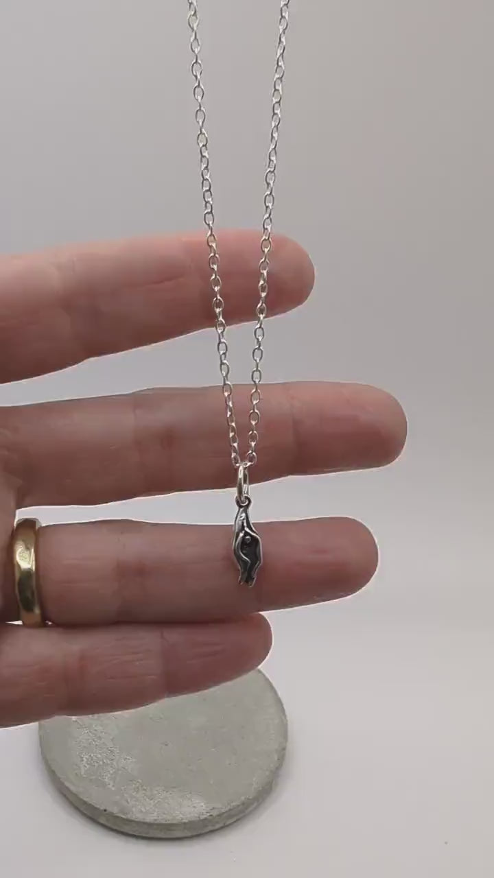 Tiny Vulva Charm  — 925 Silver