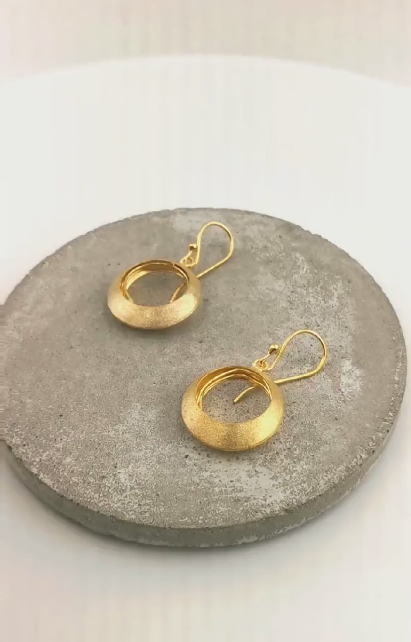 18k Gold Plated Flower Blossom Earrings