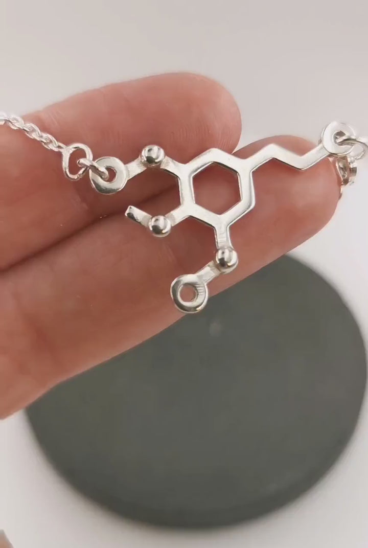 Mescaline Molecule Necklace — 925 Silver