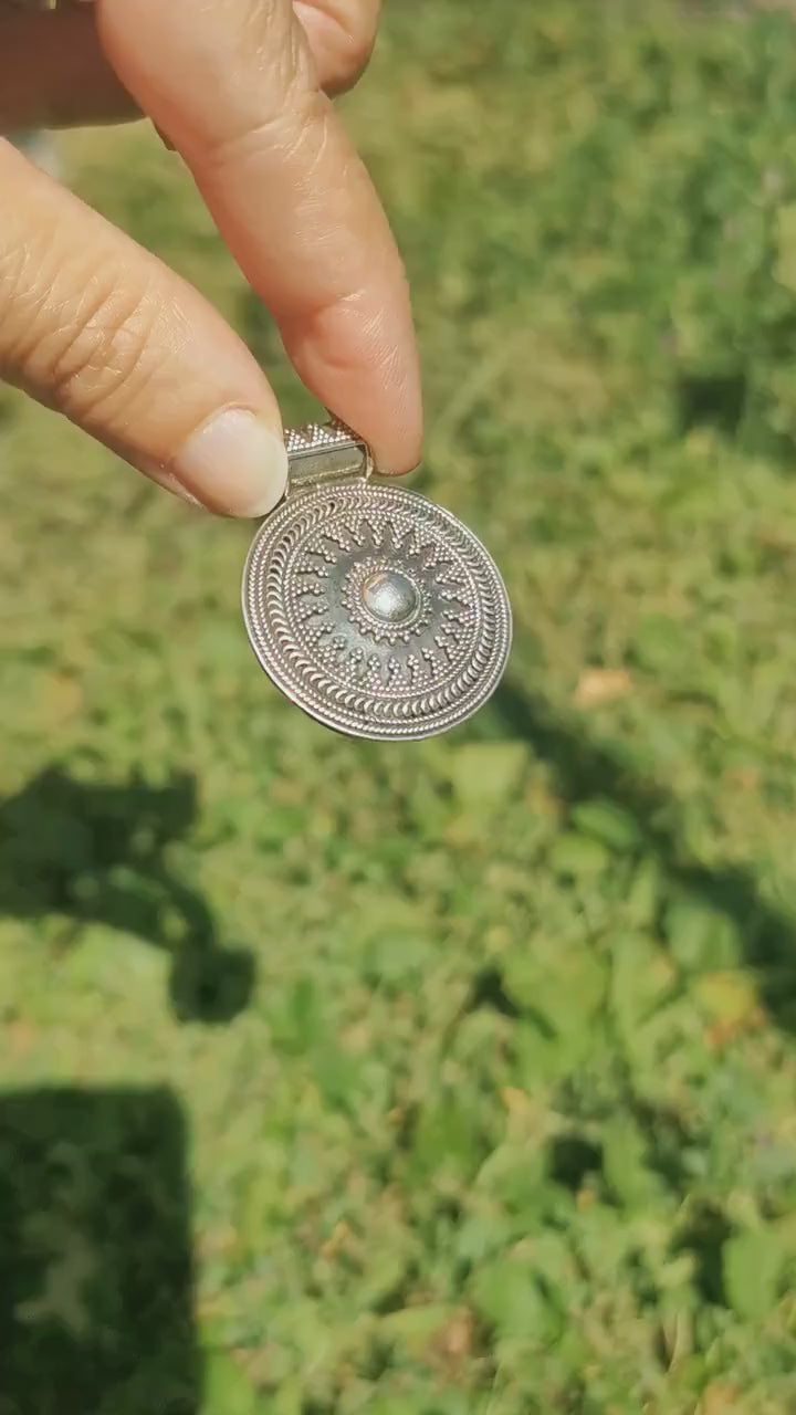 Vintage Boho Pendant 925 Silver