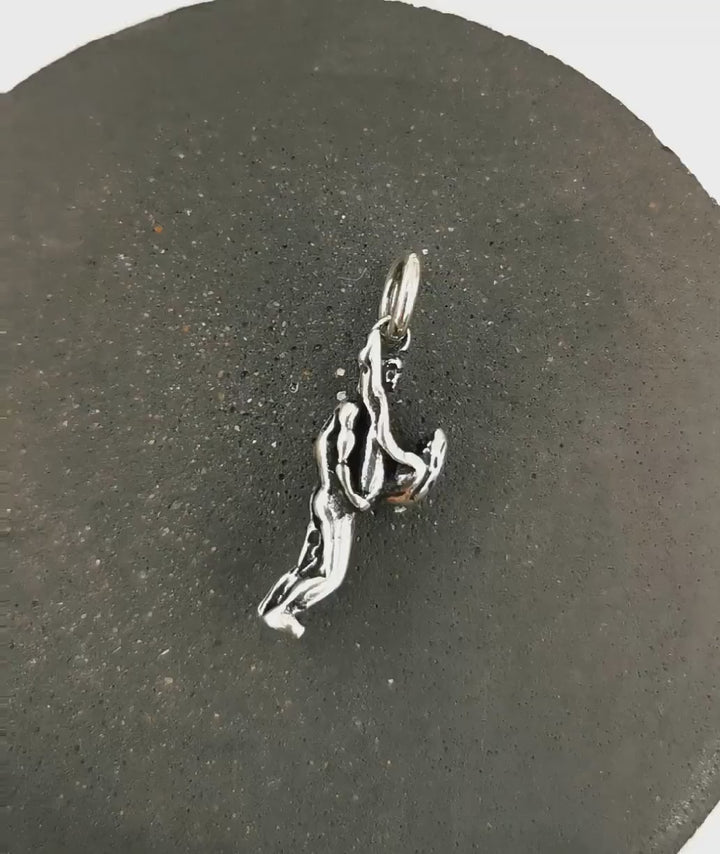 Tantra Pendant, Kamasutra Pendant, Butterfly Sex Position Necklace — 925 Silver