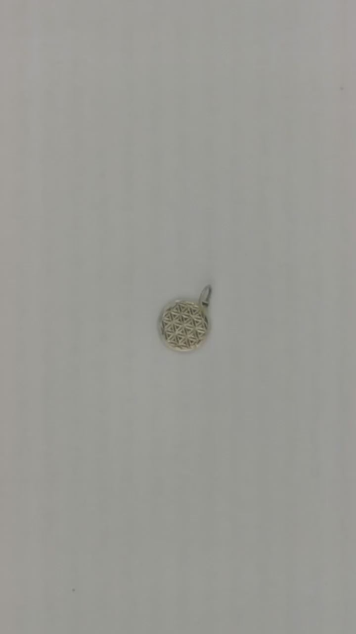 Small Flower of Life Charm Pendant 925 Silver